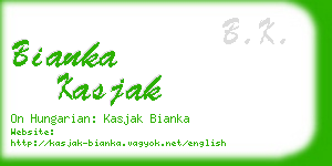 bianka kasjak business card